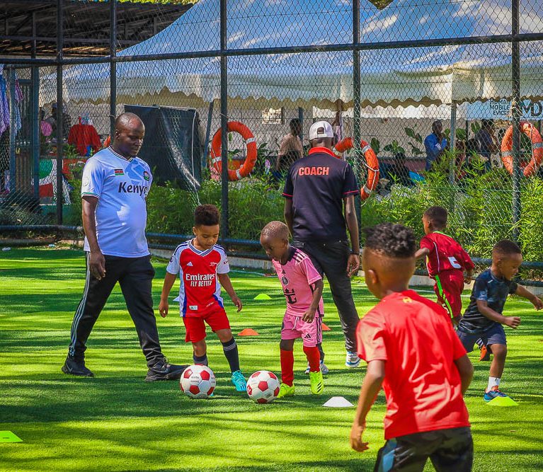 The Football Academy at Kiota School develops sports skills, teamwork, and discipline among learners. It provides structured training sessions that focus on improving football techniques and game understanding.