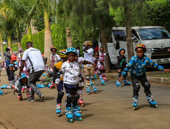The Skating program at Kiota School focuses on developing balance, coordination, and physical fitness through engaging activities. It provides a fun and safe environment where children can build confidence while learning essential motor skills.